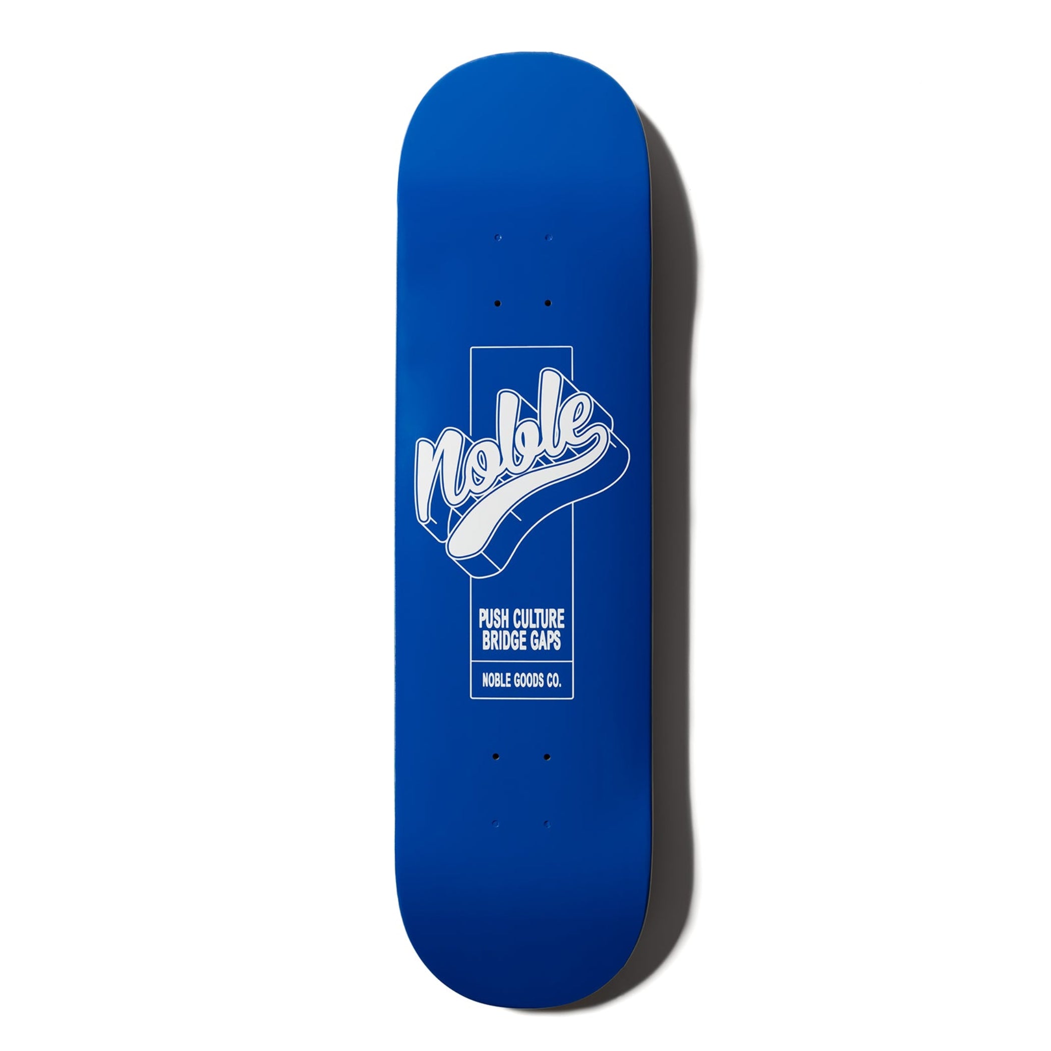 Noble 3D Logo Skateboard Deck Blue Wave – 7-ply Canadian maple skate deck