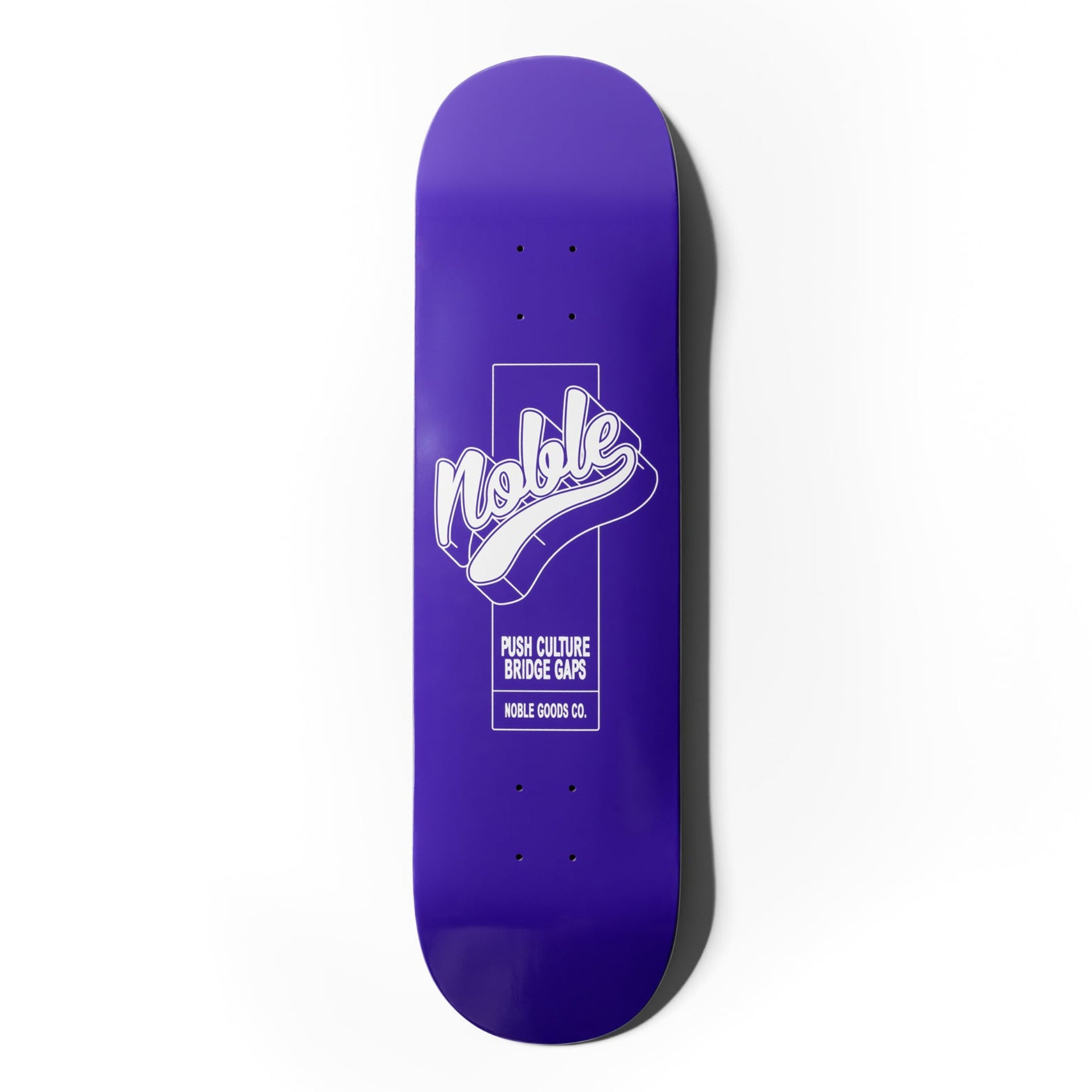 Noble 3D Logo Skateboard Deck Purple  7-ply Canadian maple skate deck