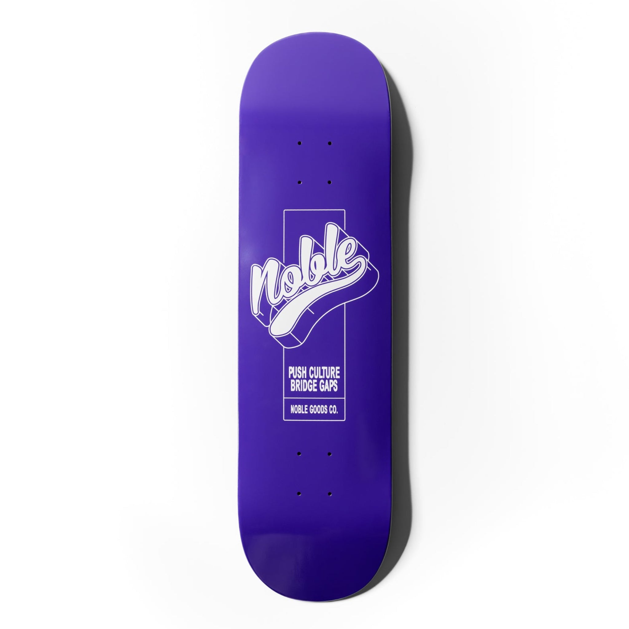 Noble 3D Logo Skateboard Deck Purple  7-ply Canadian maple skate deck