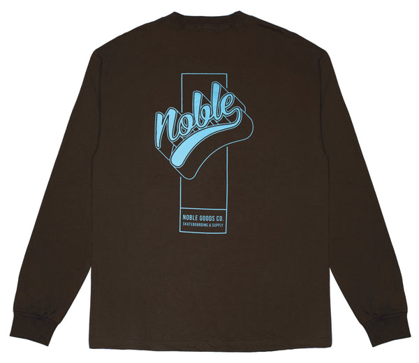 Skateboarding & Supply Longsleeve - Chocolate/Aqua